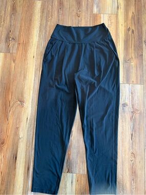 Athleta Black High-Waist Tapered Track Pants